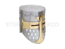 Medieval Warrior Templar Brass Crusader Helmet Knights Helmet - Wearable picture