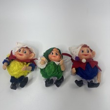 Vintage Pixie Elf Felt Pipe Cleaner Ladder Pixie Elves Christmas  Knee Huggers picture