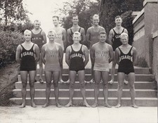 Vintage photo - Stunningly handsome lifeguards at Milwaukee beach - Gay interest picture
