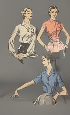 1950’s Advance 6245 Women’s Tops #VintageSewingPattern B30 picture