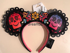 BNWT Disney Pixar Coco Floral Minnie Mouse Bow Ears Headband picture