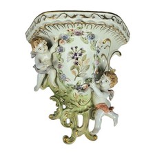 Vintage Lenwile Ardalt Cherub Porcelain Wall Shelf Sconce Japan 6962A As-Is picture