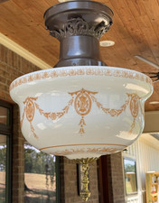 Antique Historical Neoclassical Schoolhouse Light Fixture fr 1900s AR Courthouse picture