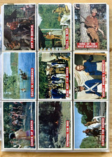 1958 TOPPS DISNEY DAVY CROCKETT ORANGE BACK COMPLETE SET OF 80 CARDS G TO VG picture
