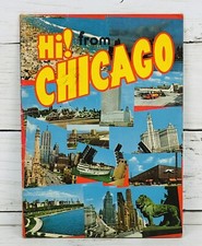 VTG 1958 Hi From Chicago Illinois Tourism Souvenir Booklet Full Color Photos picture