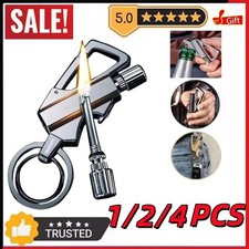1/2/4X Permanent Match Infinity Lighter Strike Multitool Keychain Bottle Opener picture