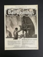 Ball Bearings Vintage 1919 Print Advertisement Ad picture