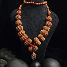 Real Sarva Siddha Mala Original Certified Nepali 1 se 14 Mukhi Rudraksha Mala Wi picture