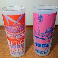 1964-65 New York World's Fair Vintage Glasses - Set of 2 Circus Pool picture