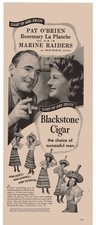 1944 Blackstone Cigar Marine Raiders Pat O'Brien Rosemary La Planche Ad picture