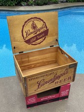 Vintage Leinenkugel Brewing Promotional Advertising Beer Wood Crate 150th Anniv picture