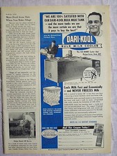 1956 Magazine Advertisement Page Dari-Kool Bulk Milk Cooler Nice Rare Vintage Ad picture