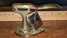 Tamar Brass Nut Cracker Israel Early 1950's New Vintage Handcrafted Judaica T90 picture