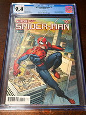 FREE SHIPPING Marvel W.E.B. of Spider-Man #1 CGC 9.4 Variant Cover Mark Bagley picture