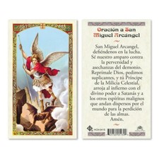 Oración A San Miguel Arcángel Tarjecta Laminada picture