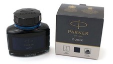 Parker Fountain Pen Ink  Blue Black Ink In Bottle New In Box  57ml 1950378  picture