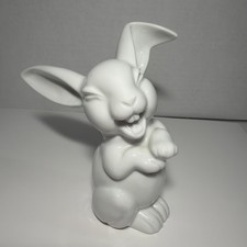 VTG Laughing Expression Bunny Rabbit Figurine Rosenthal  Germany Porcelain 5” picture