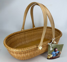 NWT Vintage Nathan Taylor Collection Nantucket Bread Basket Double Handle picture