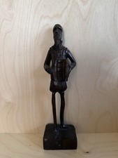 Vintage Carved Wood Don Quixote Figurine Folk Art Sculpture 11” Tall picture