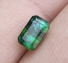 2 ct Stunning Green Tourmaline Gemstone With Rainbow Inclusion - Cushion Cut  picture