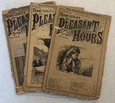 FRANK LESLIE'S Pleasant Hours - 3 Issues from 1879, 1880, 1883 Story Collections picture