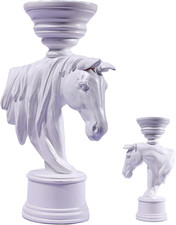 Horse Candle Holder 12 Inch – Rustic Equestrian Stallion Figurine for Farmhouse picture