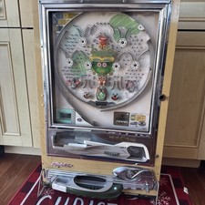 Vintage Japanese Pachinko Machine Nishijin Super DX 1970s Frog Arcade Game As Is picture