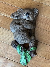 Vintage Koala Bear Mother & Baby in Tree - Wall Art plaque Chalkware molded picture