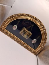 Antiq Rare Uniq Gilded Shadow Box Hd.P. Porcelain Medalions Plaque W Wooden Fram picture