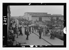 Tel Aviv Israel Harbor 1930s Loading Lighters Orange Boxes Port Workers picture