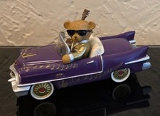 Hamilton Cruisin' to the Tunes of Rock n' Roll Elvis Teddy Bear Purple Eldorado  picture