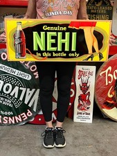 Vintage Style Metal Sign Nehi Soda NOT Porcelain 30x12 Made USA picture