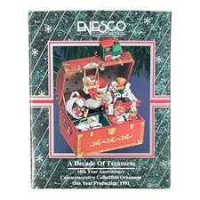 Enesco A Decade Of Treasures 10 Year Anniversary 1991 Ornament picture
