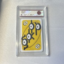 UNO 2020 UNO Pokémon Unown Japanese Card #10 PCG 10 Graded Trading Card picture