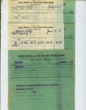 MILWAUKEE ROAD CMStP&P TRAIN ORDERS (18) MASON CITY, IOWA  1970 - 1980. picture