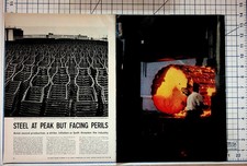Vintage Magazine Article Steel Industry US Ford Kaiser Labor Auto Factory picture