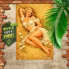 Retro Sexy Hot Girl Thong Butt Metal Plate 8x12 Decorative Wall Art Sign picture