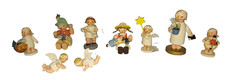 VINTAGE WENDT KUHN ERZGEBIRGE WOODEN ANGEL FIGURINES LARGE LOT $109.99 picture