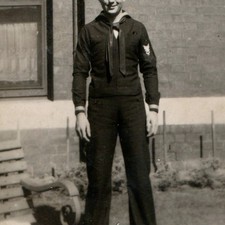 c1930s US Navy Sailor Uniform Crackerjack Dixie Cup Snapshot Photo Military Vtg picture