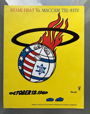 Miami Heat Magazine /Miami Heat vs Maccabi Tel-Aviv Oct 12 1989great condition. picture