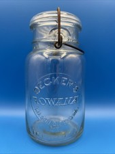VINTAGE DECKER'S IOWANA glass lid fruit jar, Mason City Iowa, July 14,1908 #7 picture