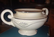 Homer Laughlin China Sugar Bowl W Handles 1942 Made In USA C42 N8 VINTAGE  picture