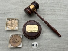 Vintage 1963 AIAA Aerospace Gavel Set Medals Pins American Rocket Society Aero picture