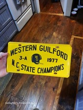 Vintage 1977 Western Guilford HS Greensboro NC State Champions Booster Plate picture