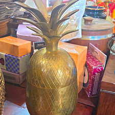 solid Brass Pineapple Lided jar picture