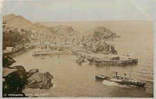 c1908 Wales UK Ilfracombe from Hillsboro transportation Postcard 25-7598 picture