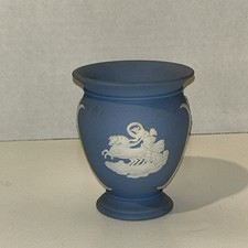 Vintage Wedgwood Blue Jasperware Flower Vase picture