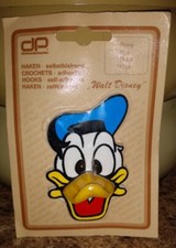 Vtg Walt Disney Donald Duck Self Adhesive Wall Hook Hanging Decor Germany NOS picture