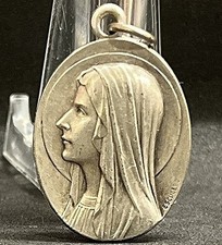 by Tairac & Escudero France 1920 Our Lady of Lourdes silver beauty charm pendant picture