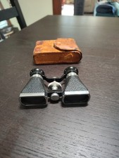 Vintage Ofuna Binocular Opera Glasses 3x10 W/Leather Case Occ. Japan 1945-1952 picture